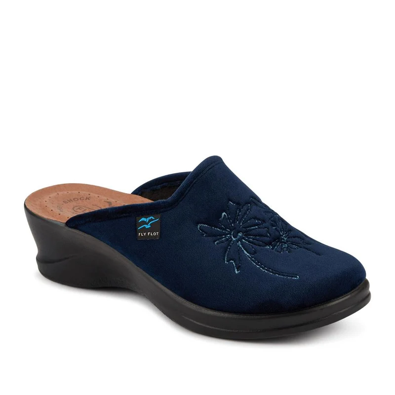 Fly Flot Engraved Self Moulding Mules - FLY42002 / 327 719 - Navy