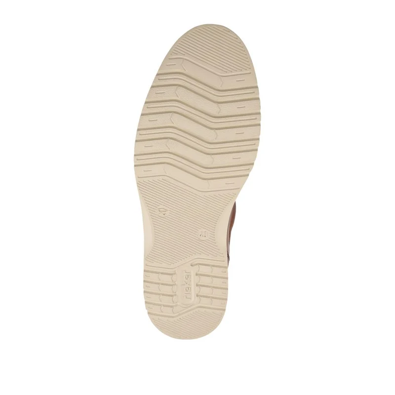 Rieker Wide Fit Leather Lace-Up Shoes - RKR42500 / 327 701 - Tan