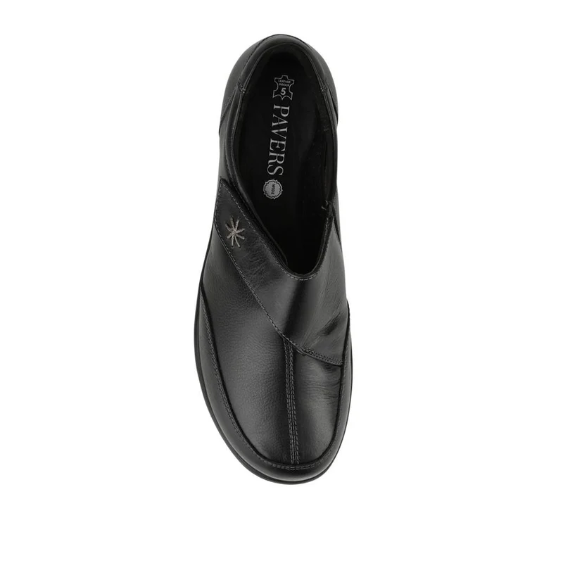Wide Fit Leather Touch Fasten Monk Shoes - KF42011 / 328 427 - Black