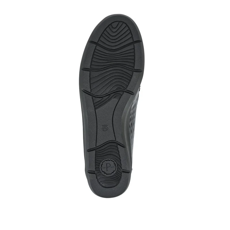 Wide Fit Slip-On Moccasins - WBINS42074 / 328 157 - Black Patent Croc