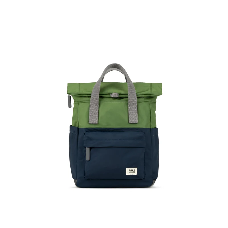 ROKA Kreativer Abfall Canfield B Midnight/Avocado Kleine Tasche aus recyceltem Nylon