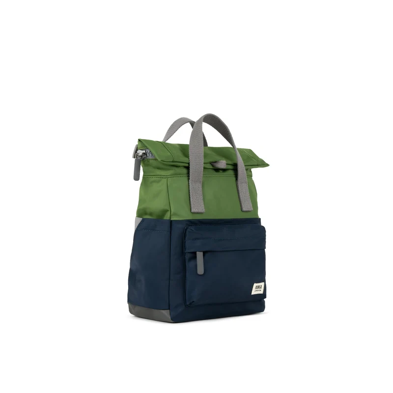ROKA Kreativer Abfall Canfield B Midnight/Avocado Kleine Tasche aus recyceltem Nylon
