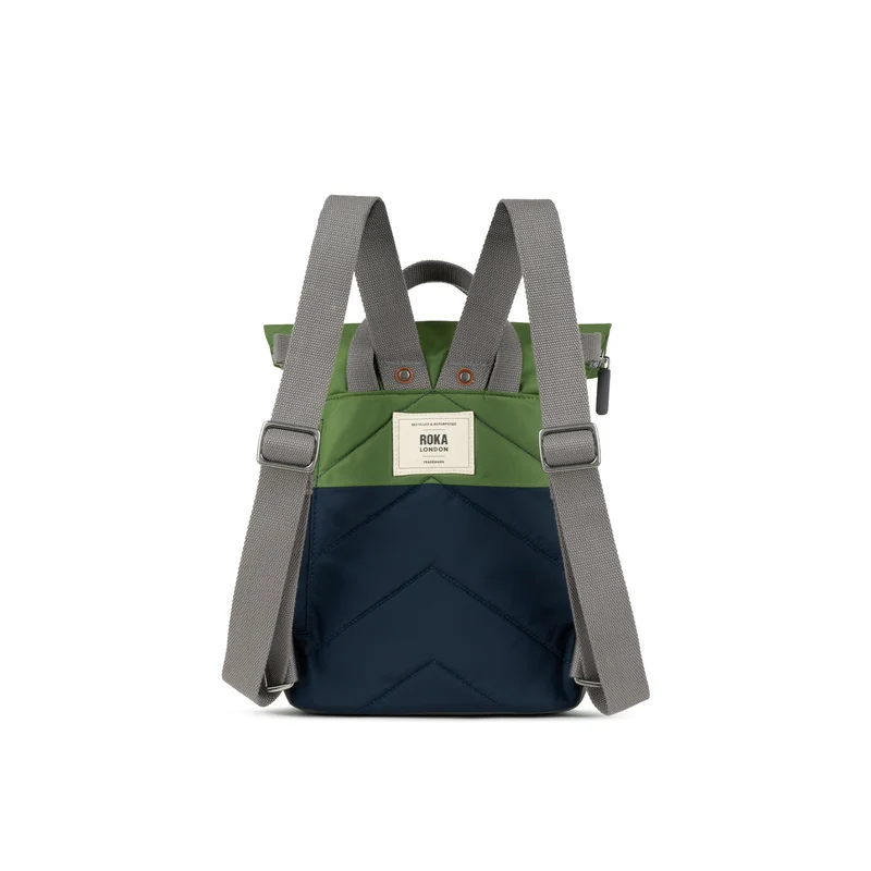 ROKA Kreativer Abfall Canfield B Midnight/Avocado Kleine Tasche aus recyceltem Nylon