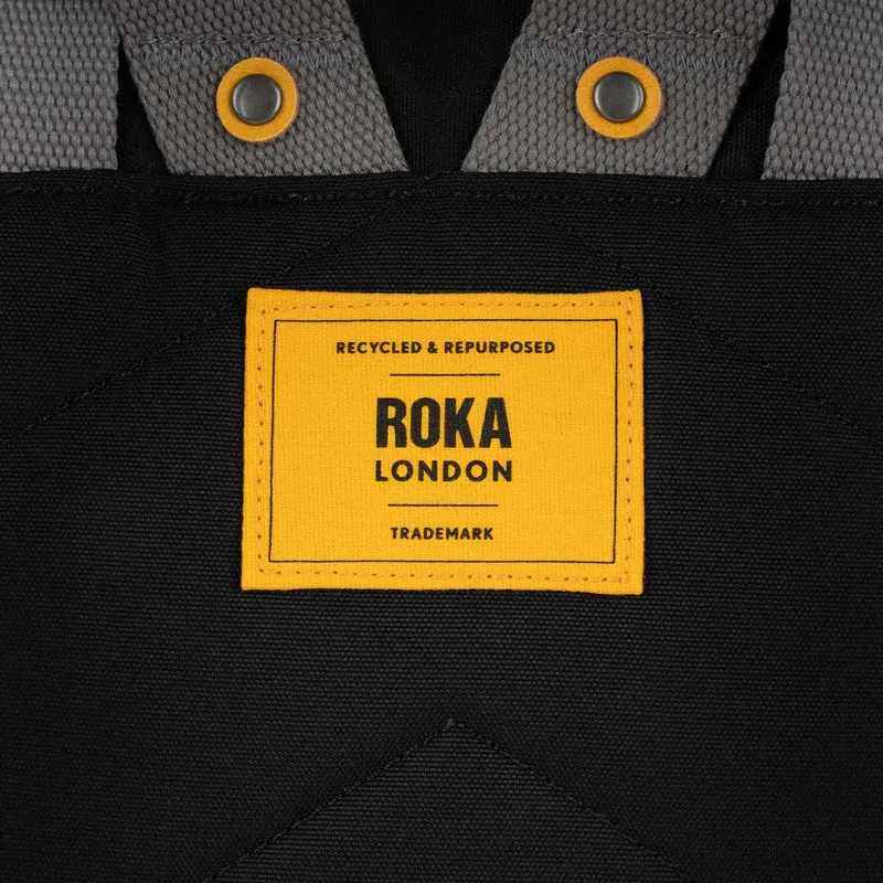 ROKA Gelbes Etikett Canfield B Ash Medium Tasche aus recyceltem Canvas