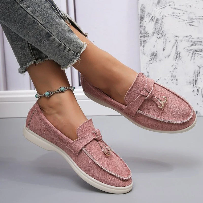 Damen nan bequeme Slip-On Loafer mit dekorativem Quastenbesatz und ergonomischer Gummisohle Drune