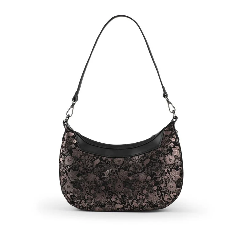 Daily Handbag With Detachable Straps - RIM42000 / 328 368 - Black Floral