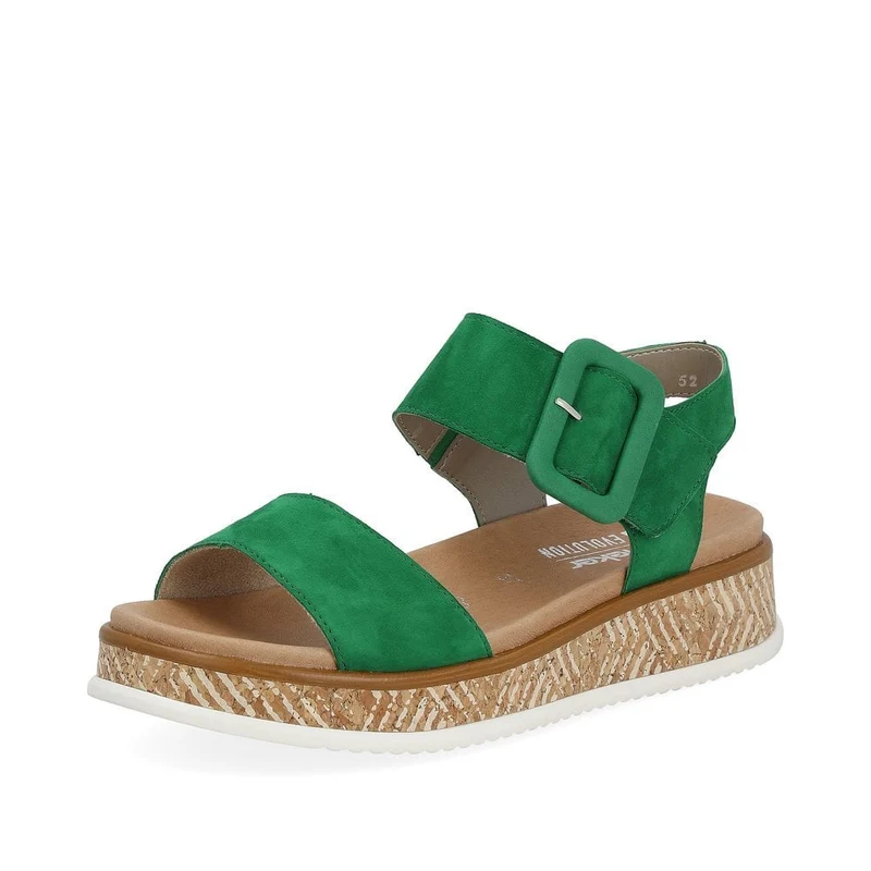 Rieker Damen Revolution Fashion Sandale - Grün