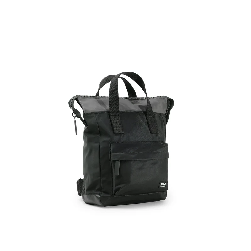 ROKA Kreativer Abfall Bantry B Schwarz / Graphit Kleine Tasche aus recyceltem Nylon