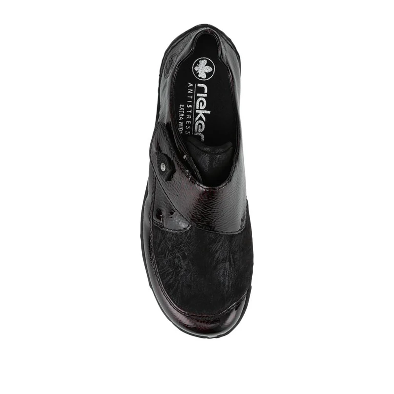 Patterned Touch-Fasten Shoes - RKR40505 / 325 661 - Burgundy