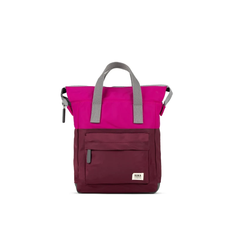 ROKA Kreativer Abfall Bantry B Pflaumen-/Bonbonfarbene kleine Tasche aus recyceltem Nylon