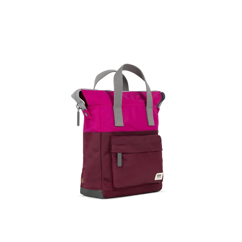 ROKA Kreativer Abfall Bantry B Pflaumen-/Bonbonfarbene kleine Tasche aus recyceltem Nylon