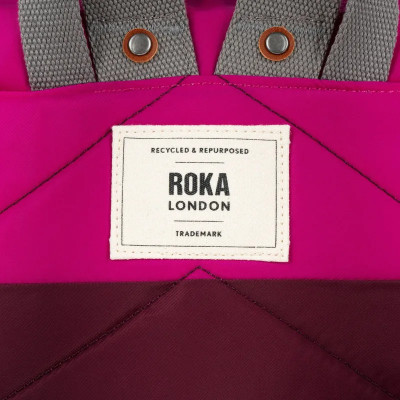 ROKA Kreativer Abfall Bantry B Pflaumen-/Bonbonfarbene kleine Tasche aus recyceltem Nylon