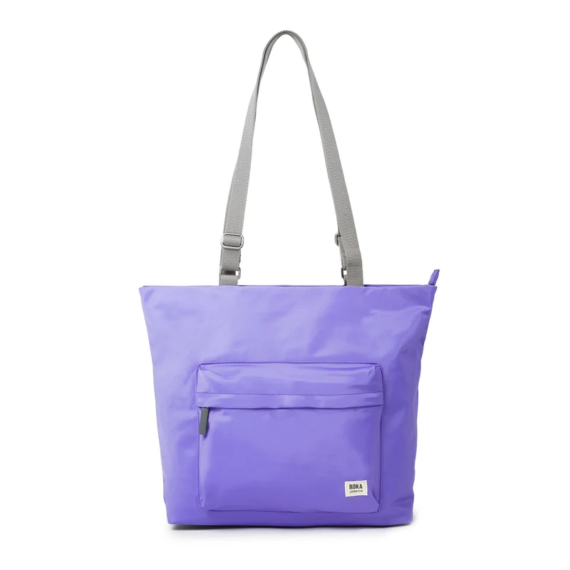 ROKA Trafalgar B Schlichte lila Tasche aus recyceltem Nylon