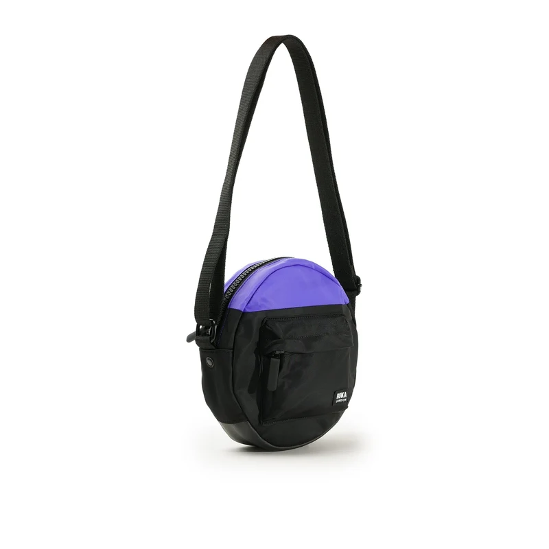 ROKA Kreativer Abfall Paddington B Schwarz / Schlichte lila kleine Tasche aus recyceltem Nylon