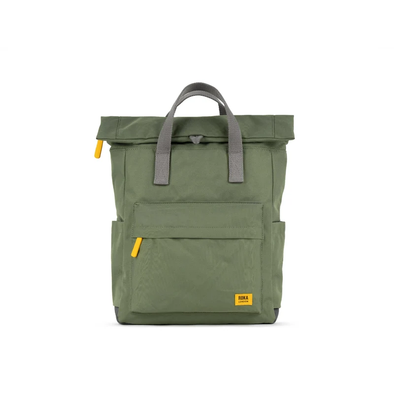 ROKA Gelbes Etikett Canfield B Granite Medium Tasche aus recyceltem Canvas