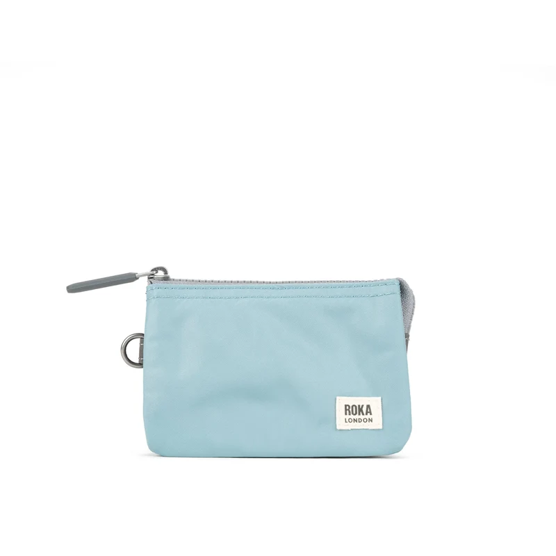 ROKA Kreativer Abfall Carnaby Kleine Geldbörse aus recyceltem Nylon, Graphit/Minze
