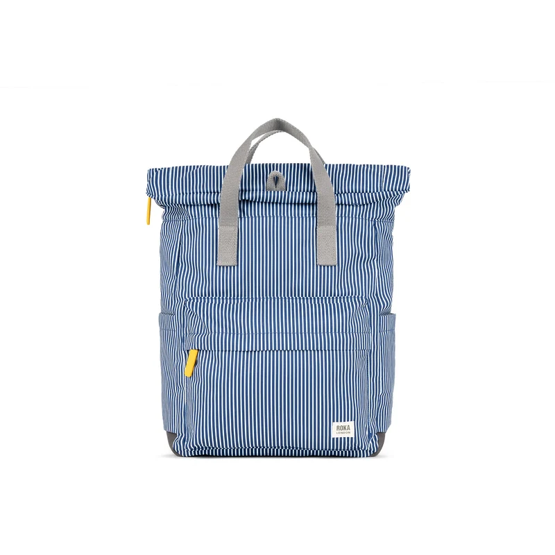 ROKA Canfield B Hickory Stripe Medium Tasche aus recyceltem Canvas