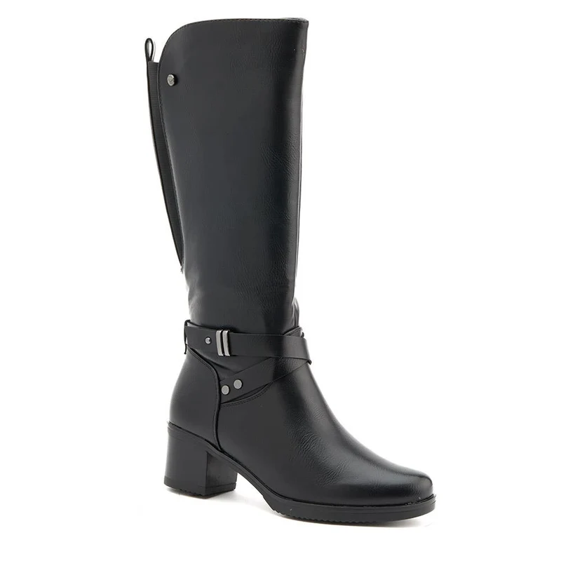 Block-Heeled Long Boots - WK40013 / 326 375