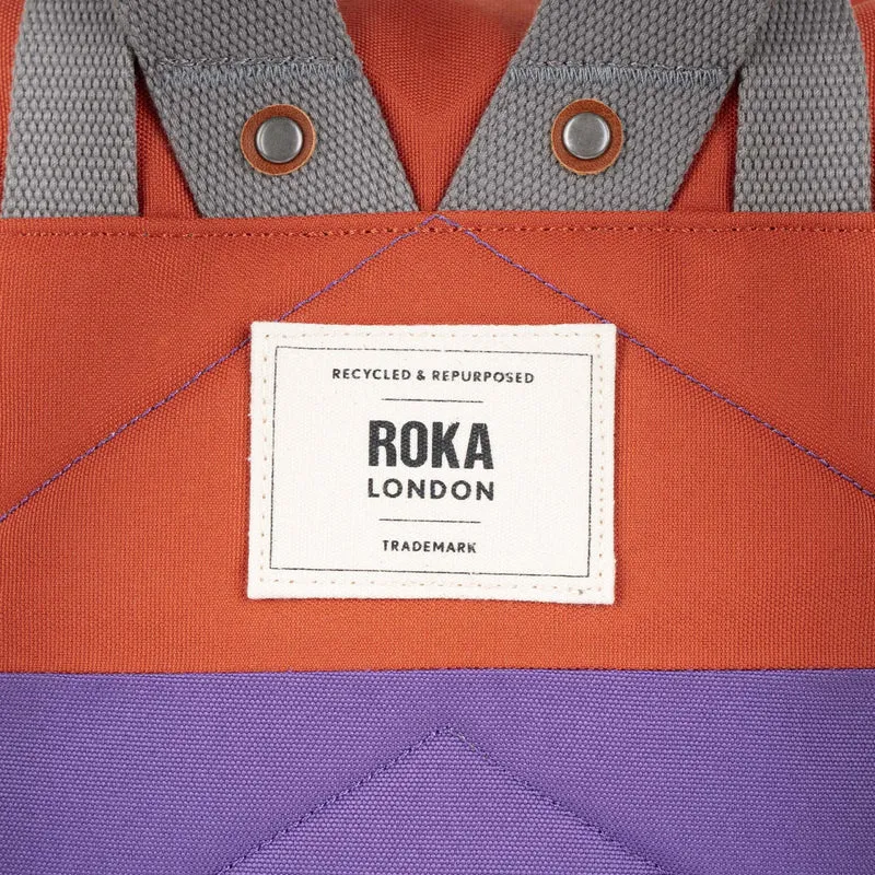 ROKA Kreativer Abfall Canfield B Imperial Purple/Rooibos Medium Recycled Canvas Bag