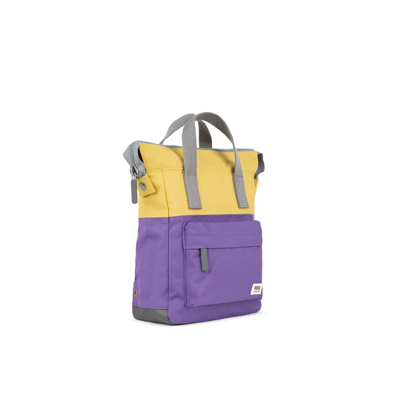 ROKA Kreativer Abfall Bantry Kleine Tasche aus recyceltem Canvas, Imperial Purple/Bamboo