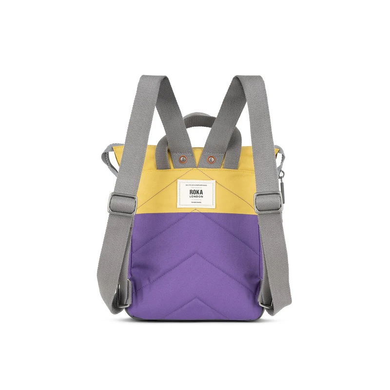 ROKA Kreativer Abfall Bantry Kleine Tasche aus recyceltem Canvas, Imperial Purple/Bamboo