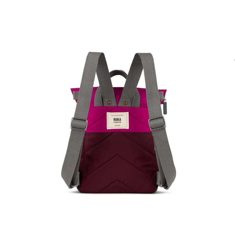 ROKA Kreativer Abfall Canfield B Pflaumen-/Bonbonfarbene kleine Tasche aus recyceltem Nylon