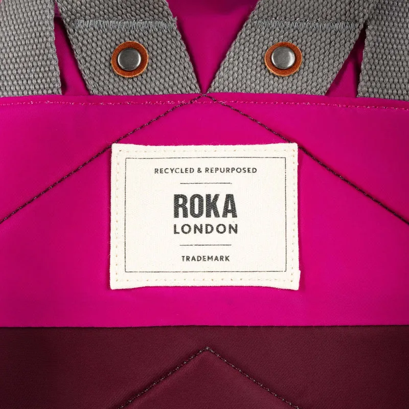 ROKA Kreativer Abfall Canfield B Pflaumen-/Bonbonfarbene kleine Tasche aus recyceltem Nylon