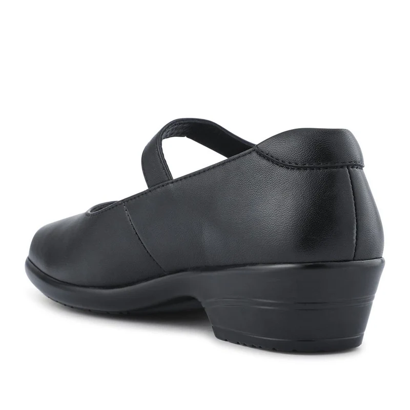 Wide Fit Leather Touch-Fasten Mary Janes - KF42017 / 328 182 - Black