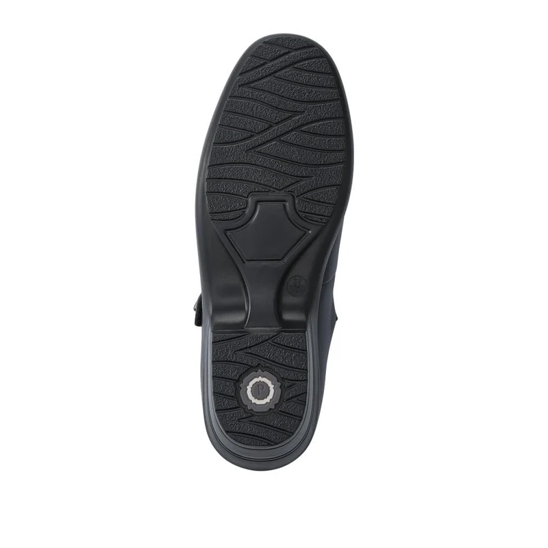 Wide Fit Leather Touch-Fasten Mary Janes - KF42017 / 328 182 - Navy