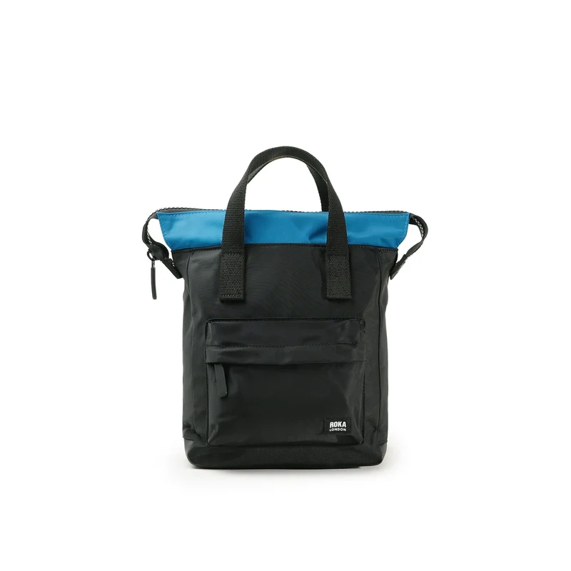 ROKA Kreativer Abfall Bantry B Black / Sea Port Kleine Tasche aus recyceltem Nylon