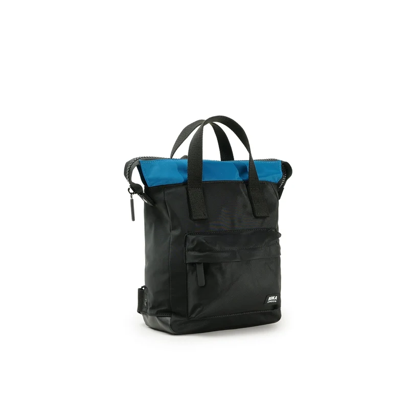 ROKA Kreativer Abfall Bantry B Black / Sea Port Kleine Tasche aus recyceltem Nylon