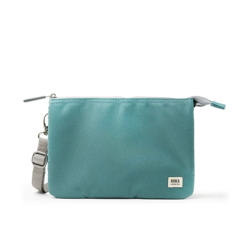 ROKA Carnaby Crossbody-Tasche aus recyceltem Canvas, Salbeigrün, XL