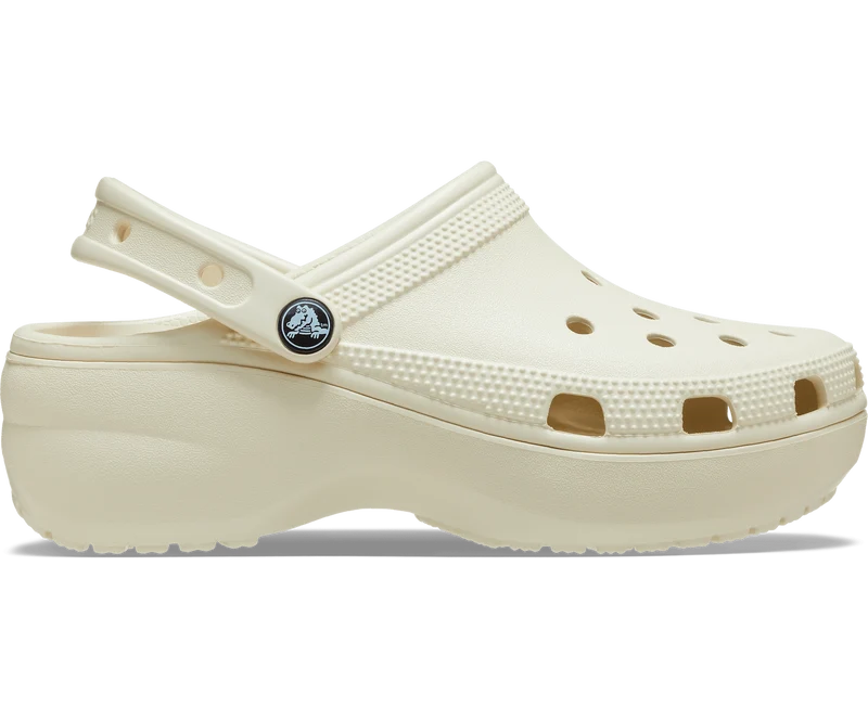 Crocs Klassischer Unisex-Plateau-Clog – Knochen