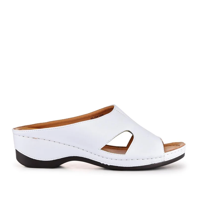 Wedge-Heeled Mules - WLIG41004 / 327 254 - White