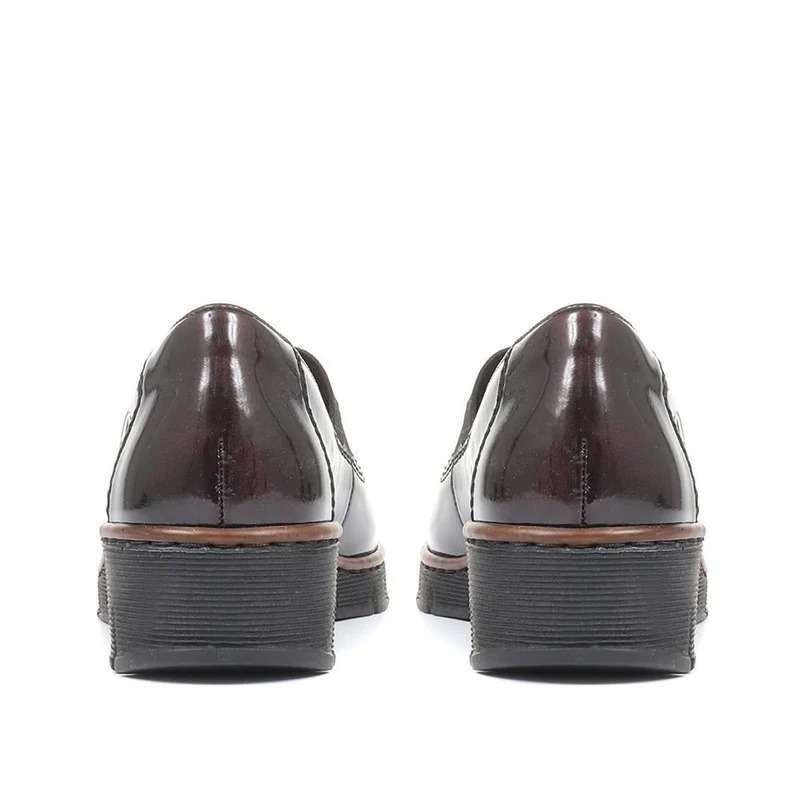 Slip-On Wedge Shoes - RKR32516 / 319 087 - Burgundy Patent