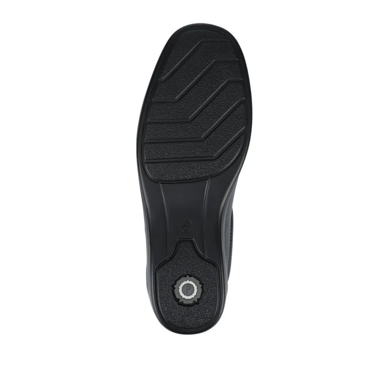 Smart Leather Slip-On Shoes - KF42001 / 328 024 - Black