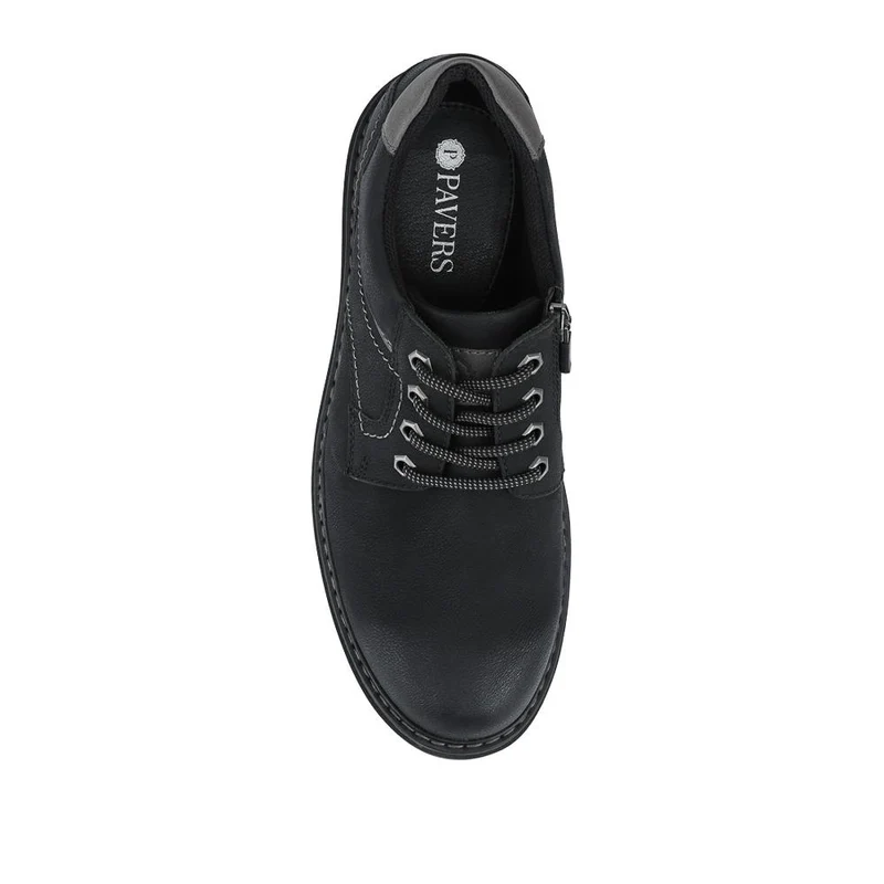 Wide Fit Lace Up Casual Shoes - GANG42002 / 327 878 - Black