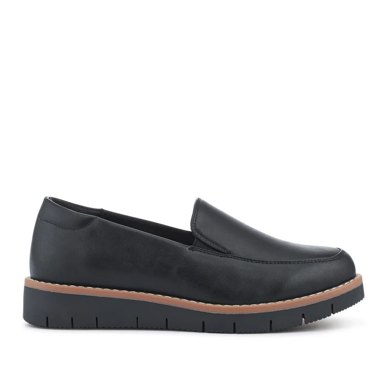 Wide Fit Elasticated Slip-On Shoes - WBINS42013 / 327 991 - Black