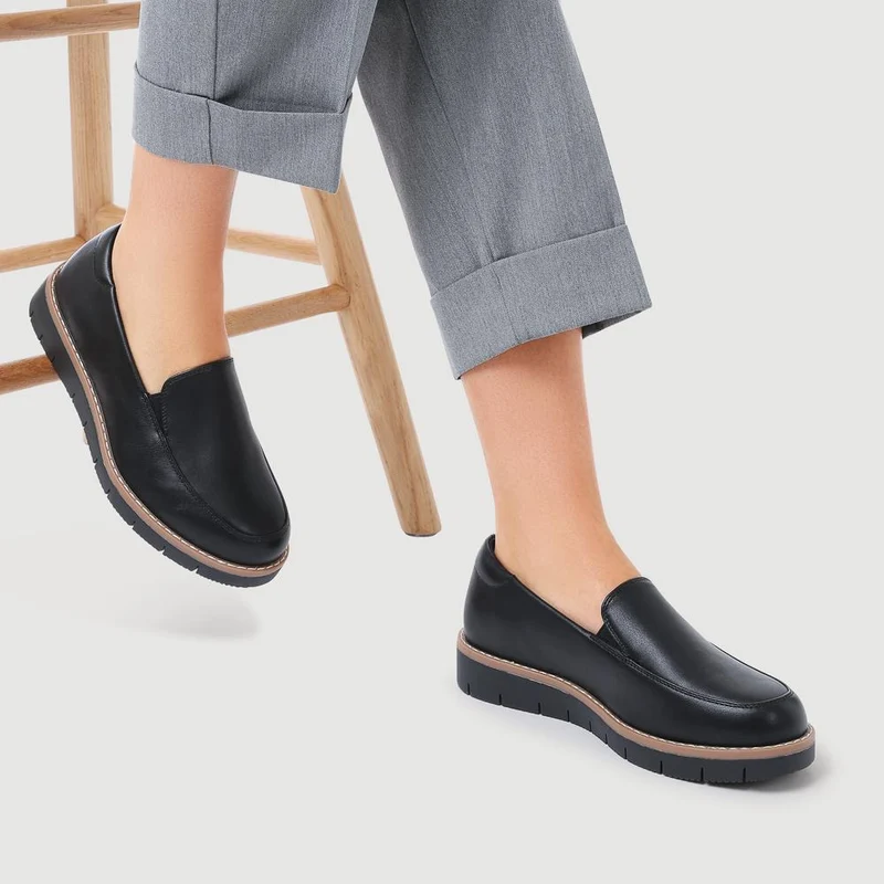 Wide Fit Elasticated Slip-On Shoes - WBINS42013 / 327 991 - Black