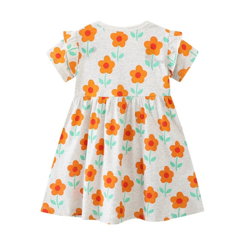 Mädchen Sommerkleid mit floralen Mustern Drune