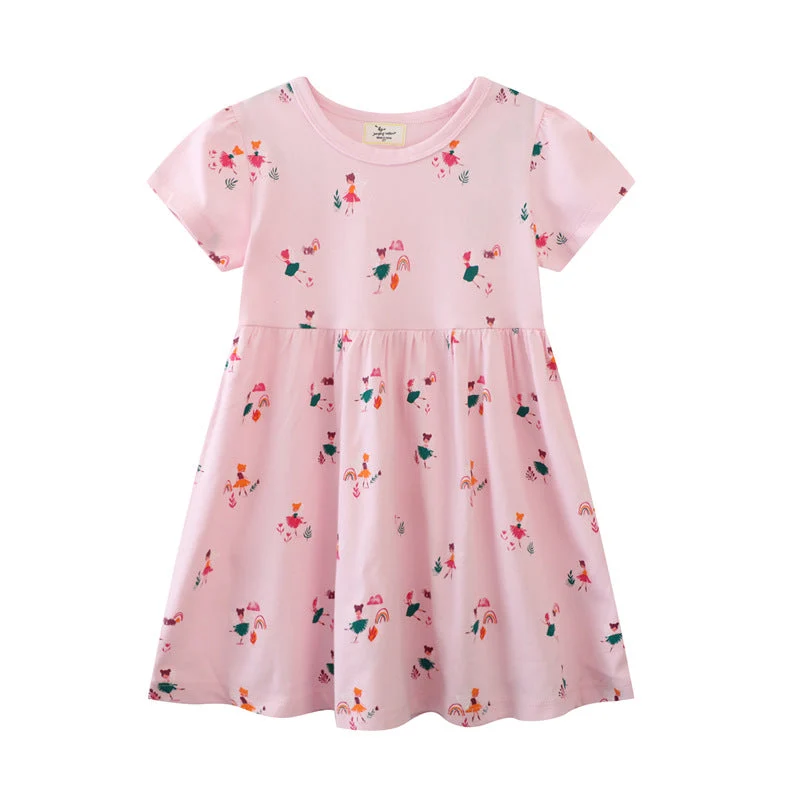 Mädchen Sommerkleid mit buntem Motiv Drune