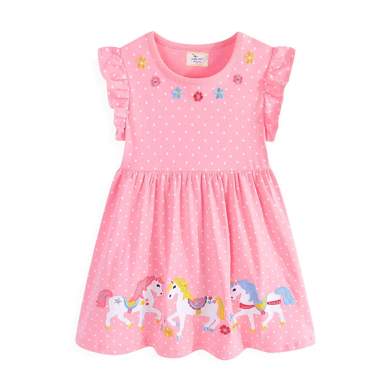 Mädchen Sommerkleid mit bezauberndem Einhorn-Design Drune