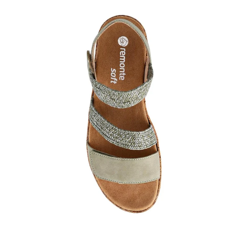 Leather Dual-Fastening Sandals - DRS41513 / 327 092 - Green