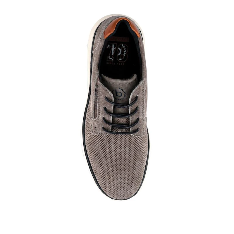 Casual Leather Lace-Ups - BUG41513 / 327 367 - Grey
