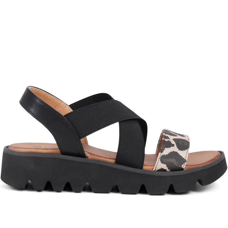 Slip On Chunky Sandals - BAIZH39011 / 325 194 - Black Multi