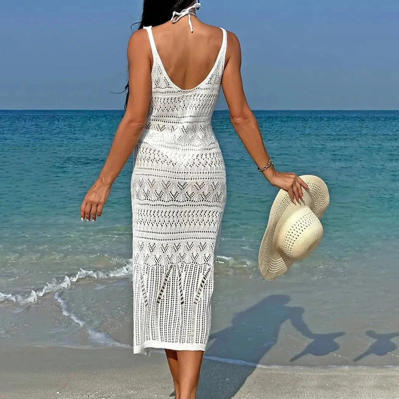 Damen lässiges Häkel-Strandkleid Drune