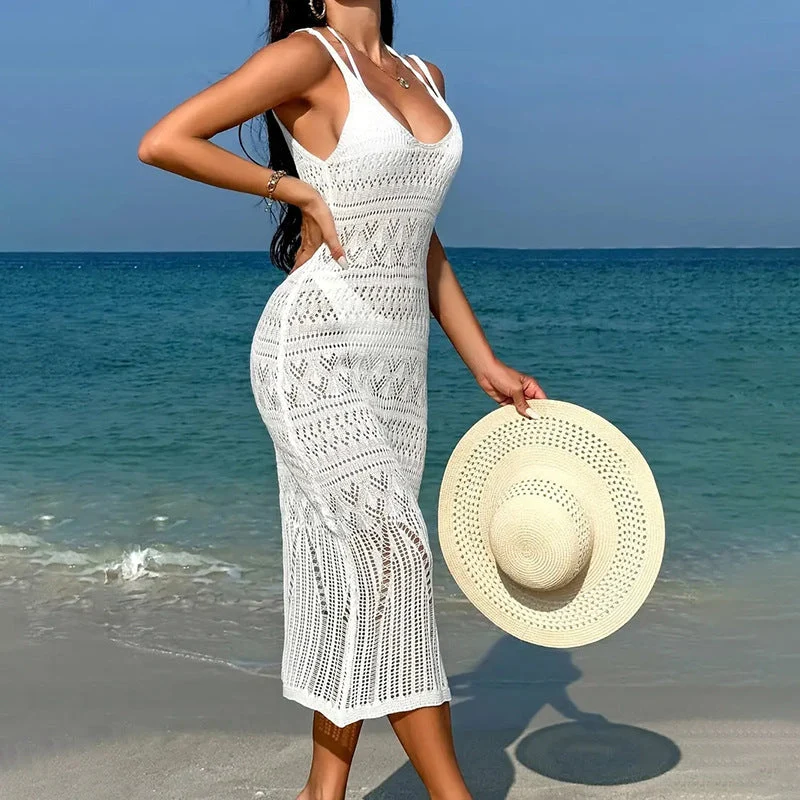 Damen lässiges Häkel-Strandkleid Drune