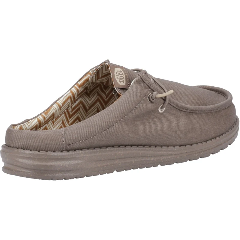Hey Dude Wally Slip Canvas-Mules für Herren – Braun