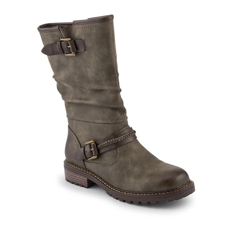 Buckle Mid Calf Boots - TELOO38009 / 324 493