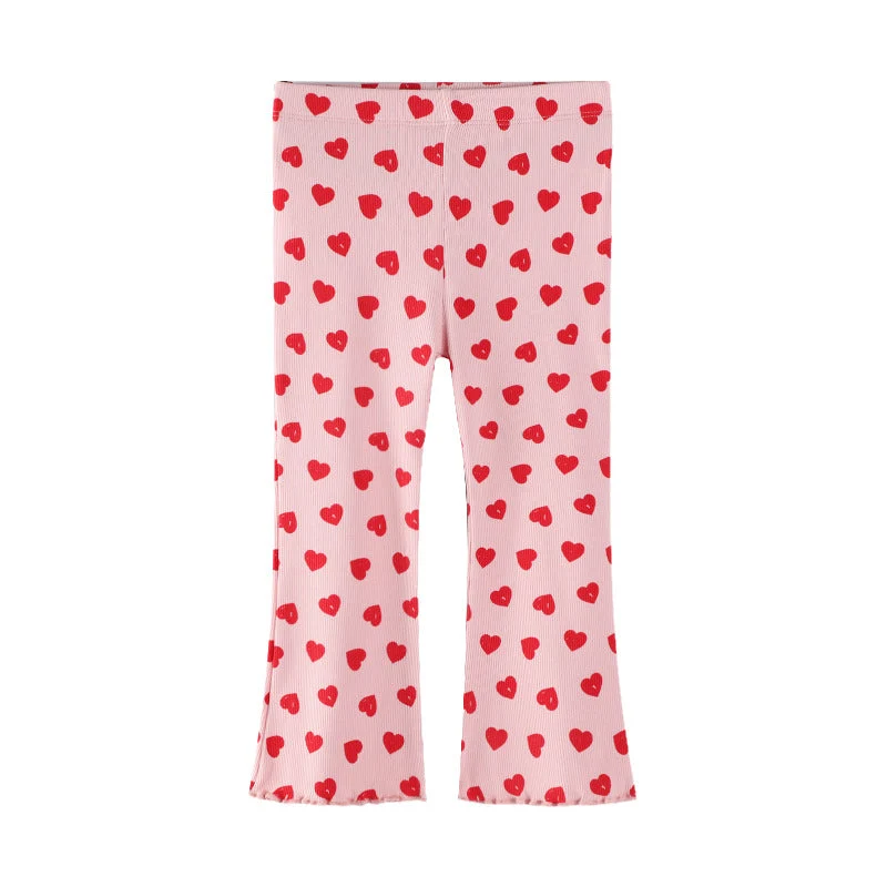 Mädchen Schlagleggings mit fröhlichem Herz-Design Drune